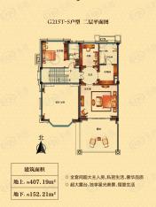 碧桂园天玺湾G215T-S户型二层平面图 11室3厅5卫户型图