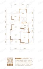 唐樾六和坊6#楼D2-01户型 3室2厅2卫 建筑面积约：118.32平户型图