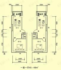 文龙家园1室1厅1卫户型图