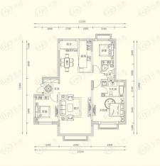 天安第一城四期珺庭D户型户型图