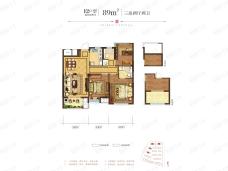 景瑞龙湖缇香郦城3室2厅2卫户型图