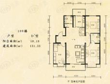 恒益翠芳庭D’型单元户型图户型图