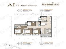 松湖·碧桂园天钻A1户型户型图