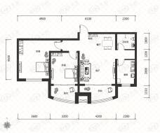 城市之星二期图为一期Z2-2建筑面积约104.93平米户型图