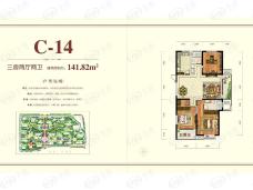 美好易居城·大观园3室2厅2卫户型图