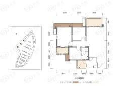 昌信万卷山河3室2厅2卫户型图