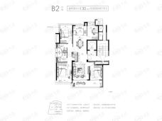 招商越秀公园18724室2厅2卫户型图