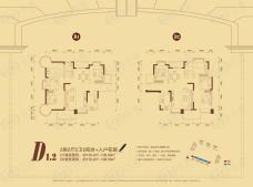 万家太阳城D1，2户型户型图