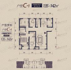 大庆国际金融中心C-1户型户型图