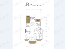 华润半山悦景二期B2户型户型图