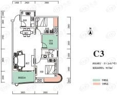 富春山2室2厅1卫户型图