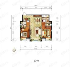 天恒龙泽府E户型户型图