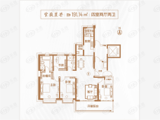 恒大云玺4室2厅2卫户型图