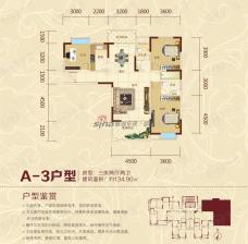 大成公馆3室2厅2卫户型图