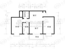 祥和名邸户型1两室两厅一卫95.57平米在售户型图