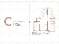 和达·北岸悦璋3室2厅2卫户型图