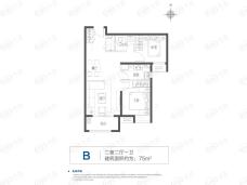 郑北孔雀城B户型户型图