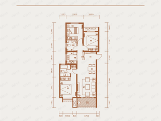 颐和盛世115㎡三室两厅两卫户型图