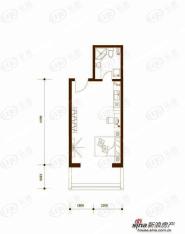 长岛壹号1室1厅1卫户型图
