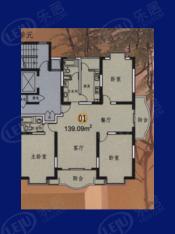 安基大厦房型: 三房;  面积段: 139.09 －139.09 平方米;户型图