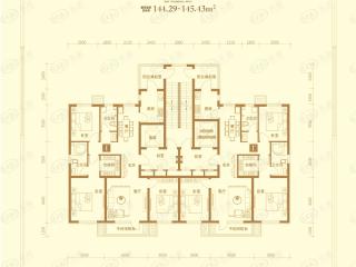 皇冠壹品5#1单元户型图