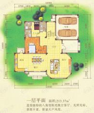 君临山水D1户型一层平面图户型图