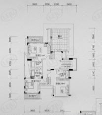 泰达天海国际独立别墅-V2-V2二层平面 5室2厅5卫户型图