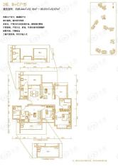 招商雍景湾2栋B+C户型1房2厅/1厅1卫户型图