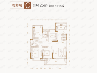 城投融创国博城C户型户型图