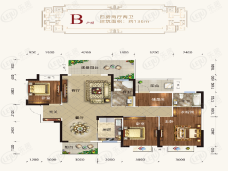 汨罗大汉龙城4室2厅2卫户型图