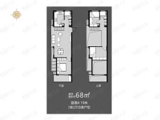 地上北樾府3室2厅2卫户型图