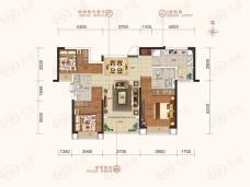 恒大西江天悦3室2厅2卫户型图