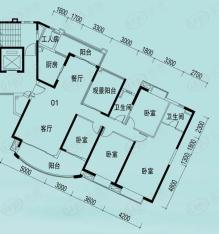 中海金沙湾4室2厅2卫户型图