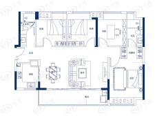 佳兆业滨江壹号4室2厅2卫户型图