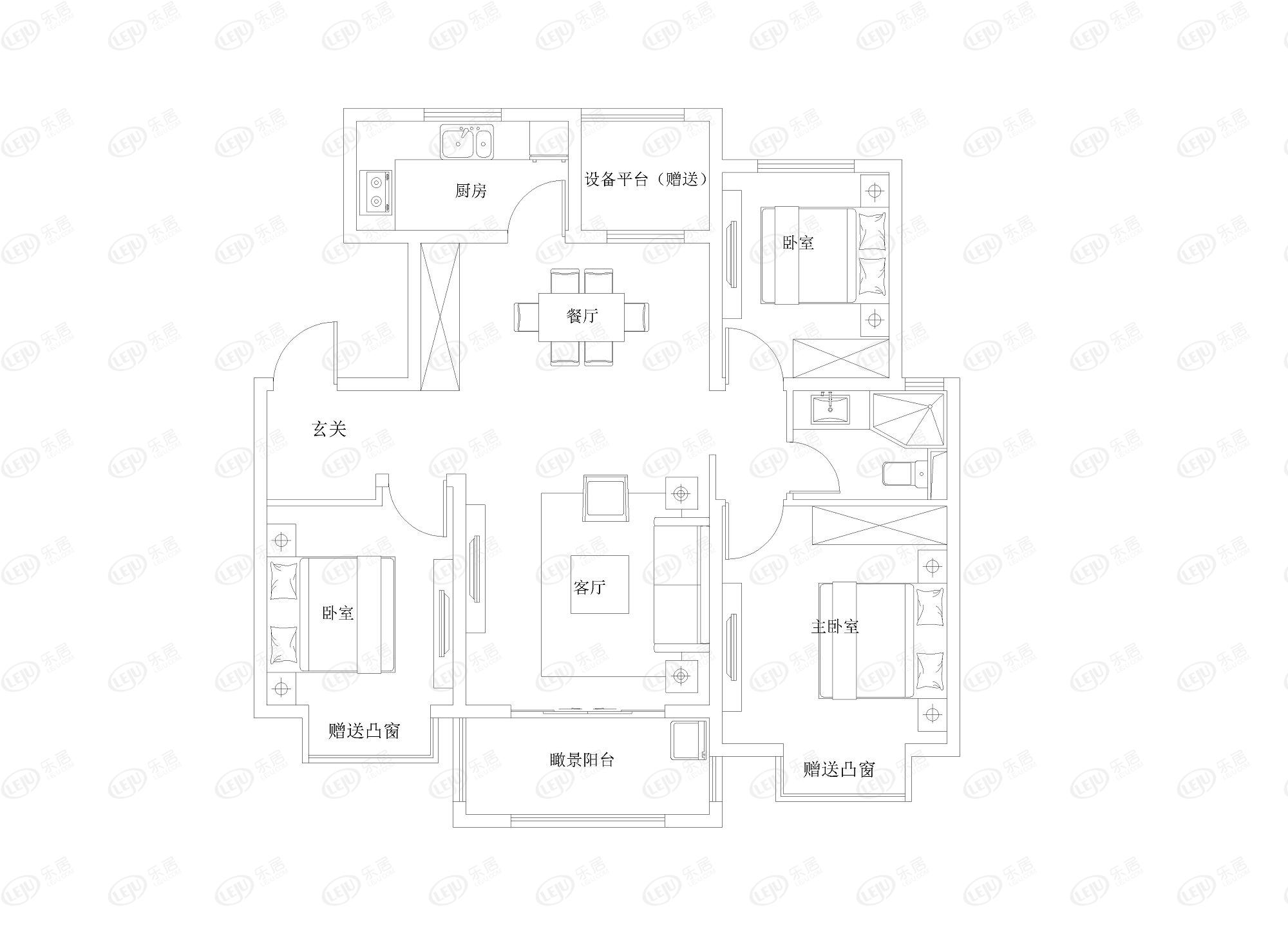 魏都万象水岸香郡 户型建面约95~178㎡