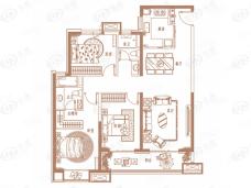 旭辉国悦府3室2厅2卫户型图