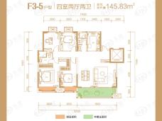 漯河绿地城4室2厅2卫户型图