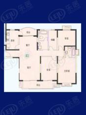 静安康寓房型: 三房;  面积段: 162.54 －162.54 平方米;
户型图