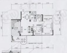 风临洲苑房型: 三房;  面积段: 100 －110 平方米;户型图