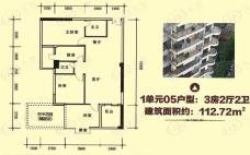 都市春天1单元05户型户型图