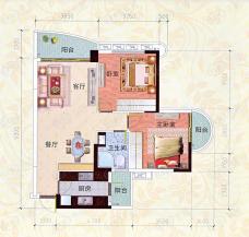 雅宝新城雅宝名居9、11栋03房和8、10、12栋04房户型图