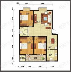 枫景苑3室2厅2卫户型图
