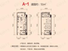 江南华府公寓A-1户型户型图