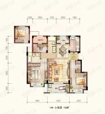 中房·未来盛园14#小高层108㎡户型图
