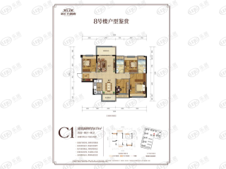 云创谷溪江悦8#C1户型图