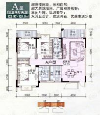 民鑫飞虎林居3#5#A户型户型图