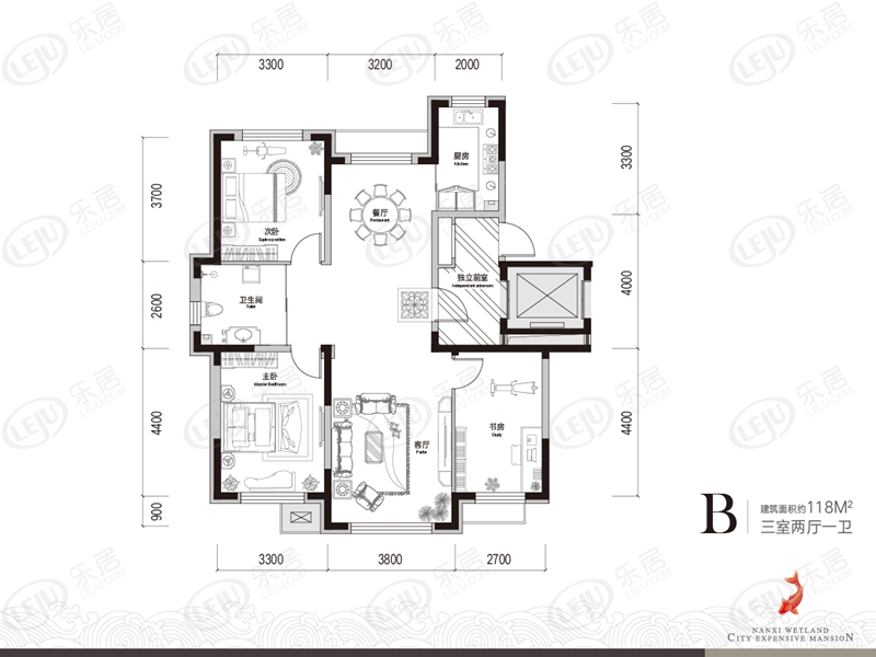 南关南溪虹著户型解密 建面为140 ㎡