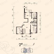 大正莅江3室2厅1卫户型图