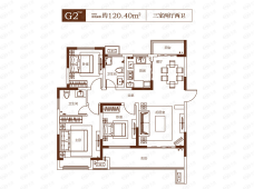 锦艺悦城3室2厅2卫户型图