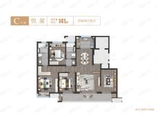 越秀相悦四季雅苑4室2厅2卫户型图